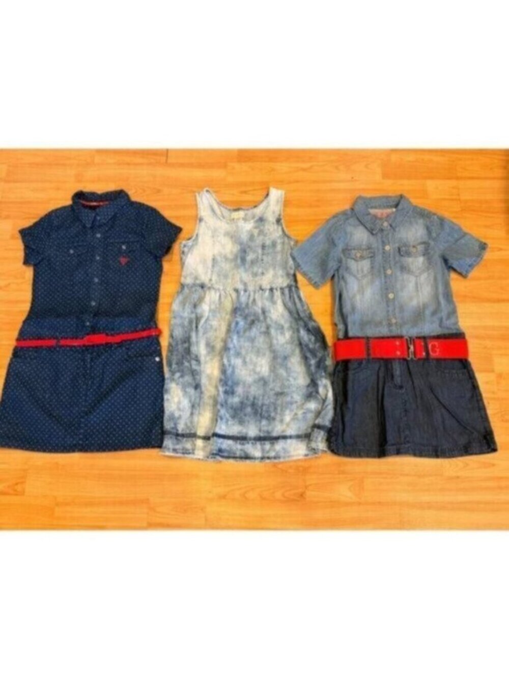 Guess girls size 14 3-denim dress BUNDLE Retails $155